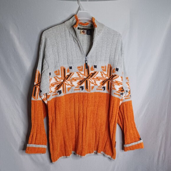 Southpole Sweater Mens XXL Gray/Orange Chanille 2KTeam Soft Knit Outdoor Snow - Picture 3 of 8